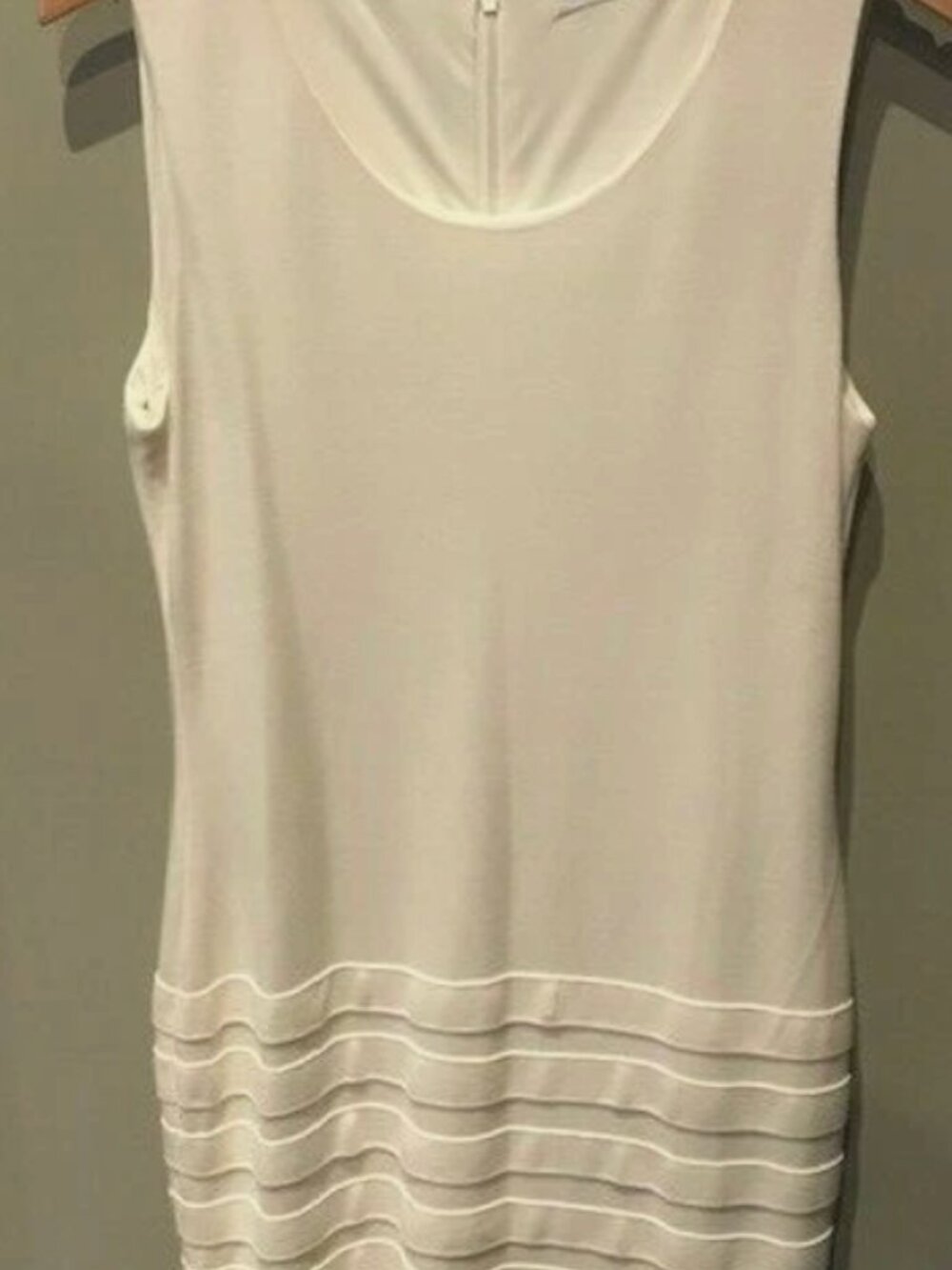 CAROLYN BESSETTE STYLE; White CALVIN KLEIN Shift DRESS; Vintage 90s; size 8